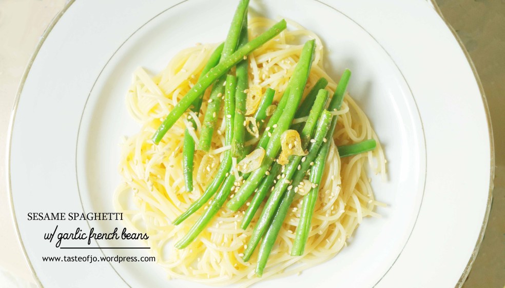 #TOJRecipe: Sesame Spaghetti w/ Garlic French Beans